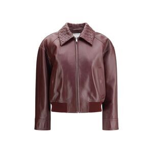 Bottega Veneta Women Nappa Lambskin Jacket With Intrecciato Collar
